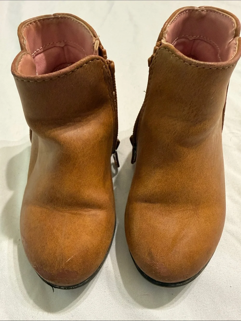 Cat & Jack Brown Toddler Ankle Boots with Side Zip